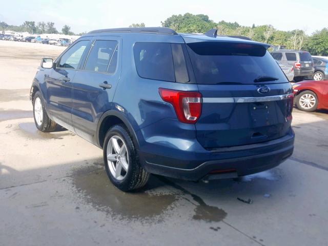 1FM5K7B8XJGB85254 - 2018 FORD EXPLORER BLUE photo 3