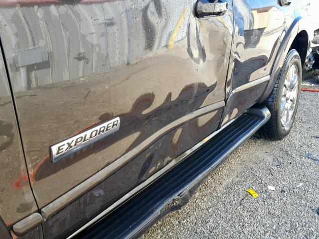 1FMEU65E97UB39253 - 2007 FORD EXPLORER L GRAY photo 10