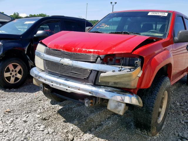 1GCDT136X58145585 - 2005 CHEVROLET COLORADO RED photo 9