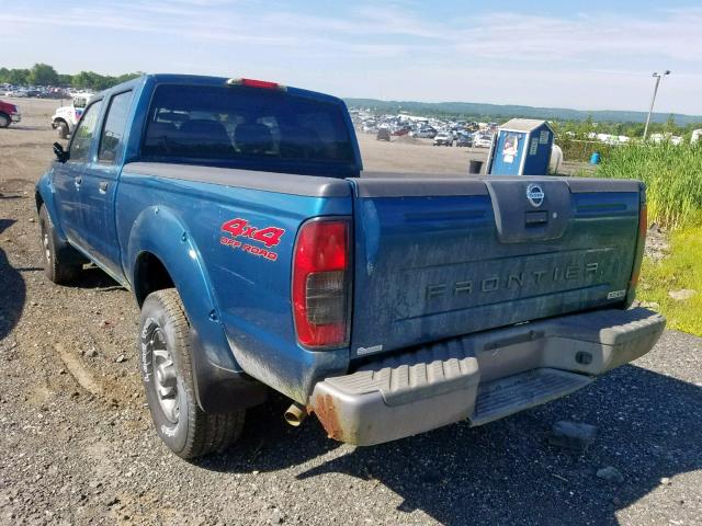 1N6ED29Y84C482541 - 2004 NISSAN FRONTIER C BLUE photo 3