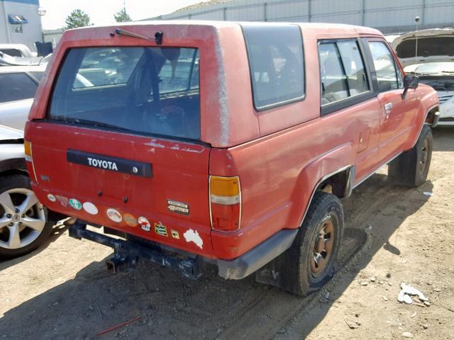 JT4RN62D5G0055307 - 1986 TOYOTA 4RUNNER RN RED photo 4