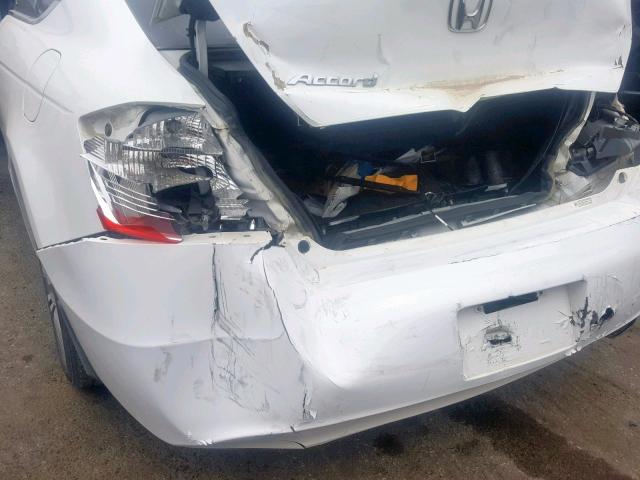 1HGCS1B88CA021680 - 2012 HONDA ACCORD EXL WHITE photo 9