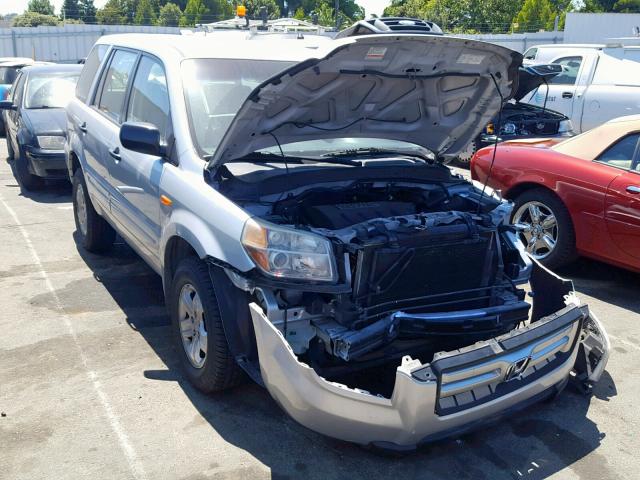 5FNYF28177B038217 - 2007 HONDA PILOT LX SILVER photo 1