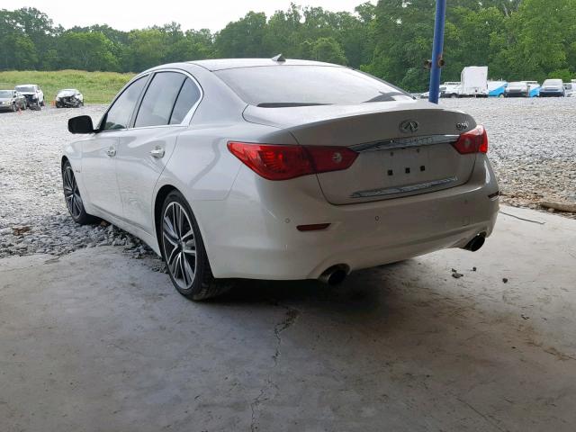 JN1AV7AP8GM490266 - 2016 INFINITI Q50 HYBRID WHITE photo 3