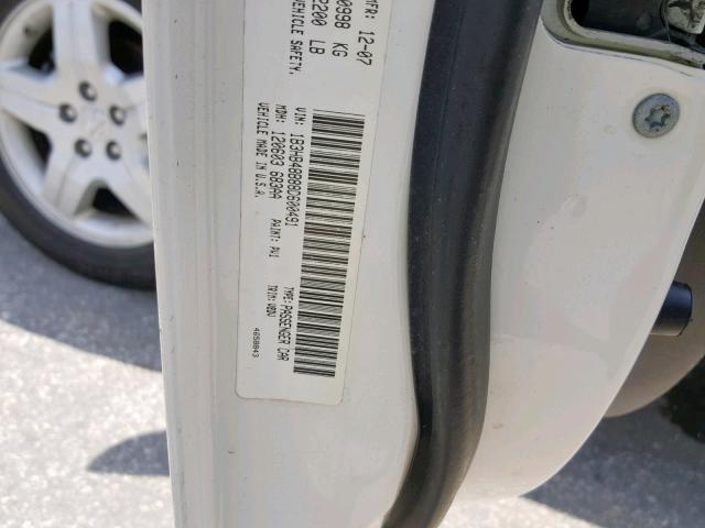 1B3HB48B88D600491 - 2008 DODGE CALIBER SX WHITE photo 10