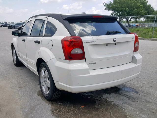 1B3HB48B88D600491 - 2008 DODGE CALIBER SX WHITE photo 3