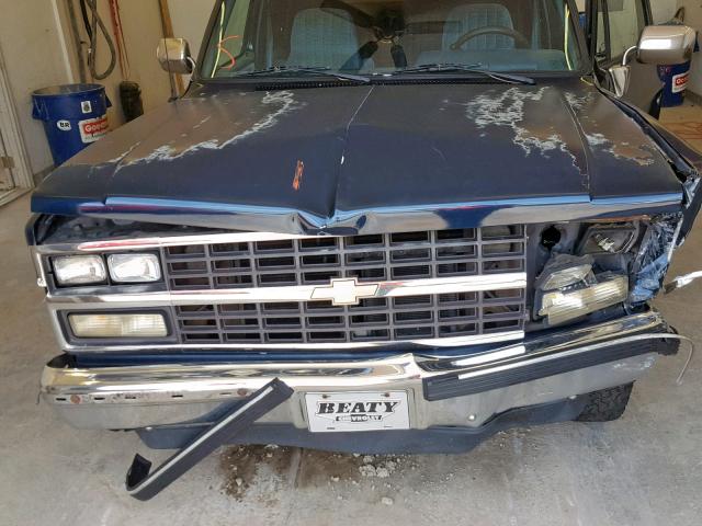 1GNER16K9LF141605 - 1990 CHEVROLET SUBURBAN R BLUE photo 7