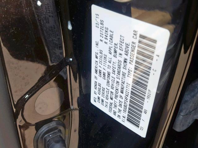 19UUB2F54FA021710 - 2015 ACURA TLX TECH BLACK photo 10