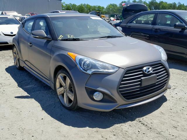 KMHTC6AE4DU169207 - 2013 HYUNDAI VELOSTER T GRAY photo 1