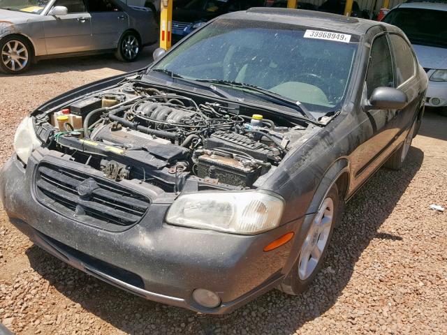 JN1CA31D61T842504 - 2001 NISSAN MAXIMA GXE GRAY photo 2