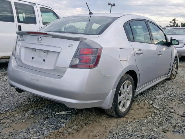 3N1AB6AP9BL690580 - 2011 NISSAN SENTRA 2.0 SILVER photo 4