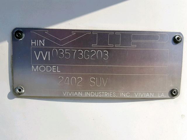 VV103573G203 - 2002 VIPP BOAT WHITE photo 10