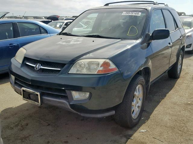 2HNYD18831H539887 - 2001 ACURA MDX TOURIN GREEN photo 2