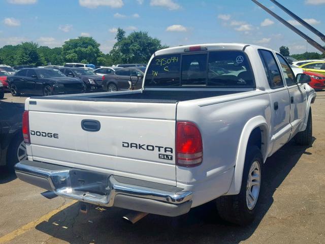 1D7HL48N13S295044 - 2003 DODGE DAKOTA QUA WHITE photo 4