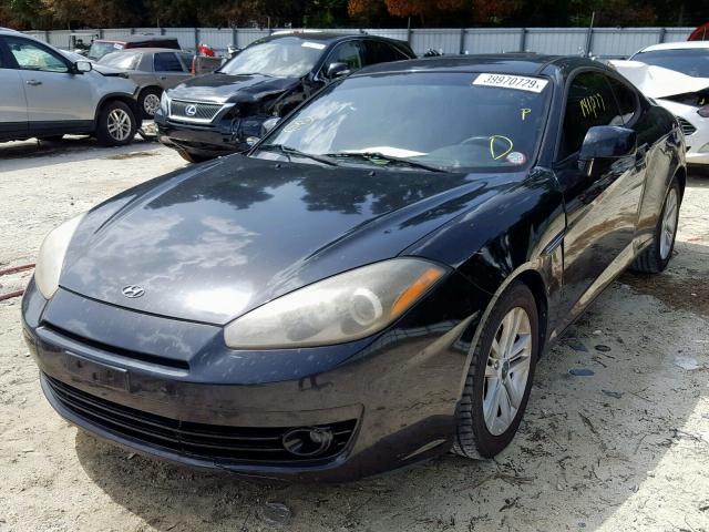 KMHHM66D78U275059 - 2008 HYUNDAI TIBURON GS BLACK photo 2