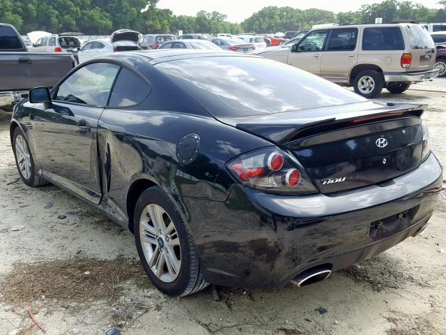 KMHHM66D78U275059 - 2008 HYUNDAI TIBURON GS BLACK photo 3