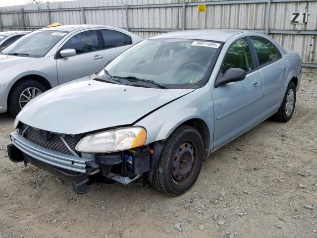 1B3EL46R72N245301 - 2002 DODGE STRATUS SE BLUE photo 2