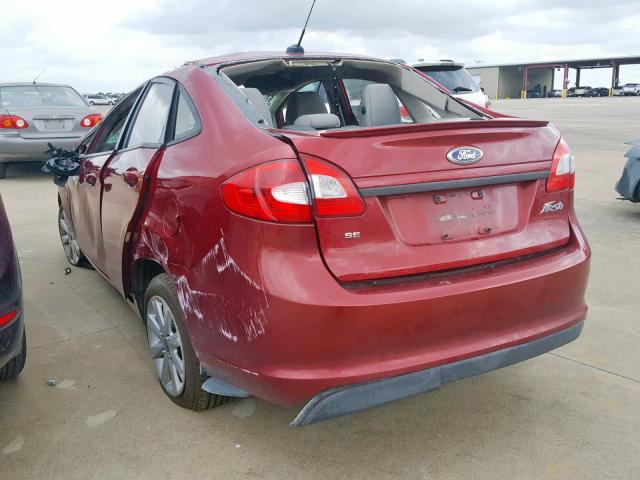 3FADP4BJXDM176637 - 2013 FORD FIESTA SE RED photo 3