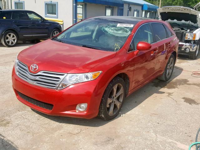 4T3BK3BB7AU044819 - 2010 TOYOTA VENZA RED photo 2