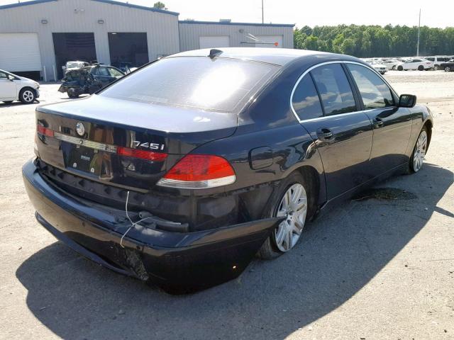 WBAGL63472DP54738 - 2002 BMW 745 I BLACK photo 4