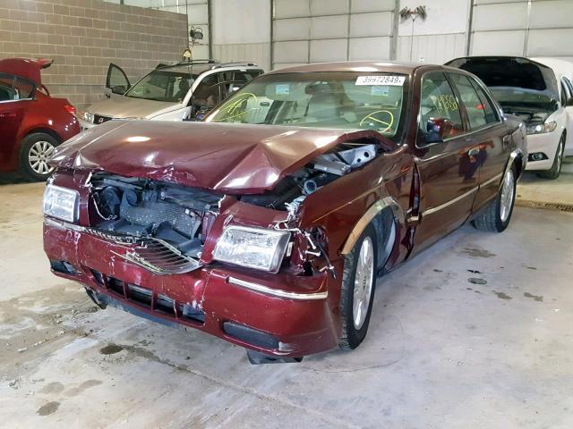 2MEHM75V49X622957 - 2009 MERCURY GRAND MARQ BURGUNDY photo 2