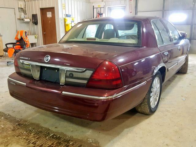 2MEHM75V49X622957 - 2009 MERCURY GRAND MARQ BURGUNDY photo 4