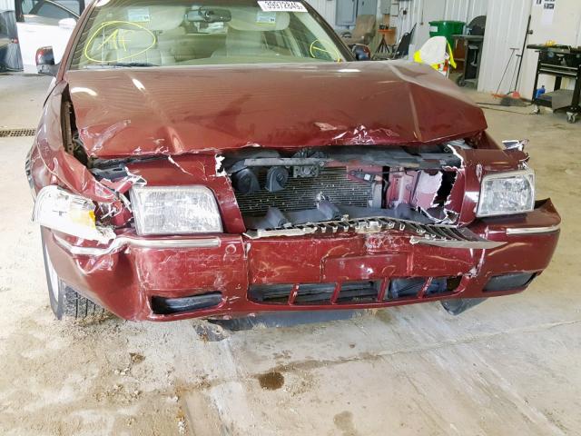 2MEHM75V49X622957 - 2009 MERCURY GRAND MARQ BURGUNDY photo 9