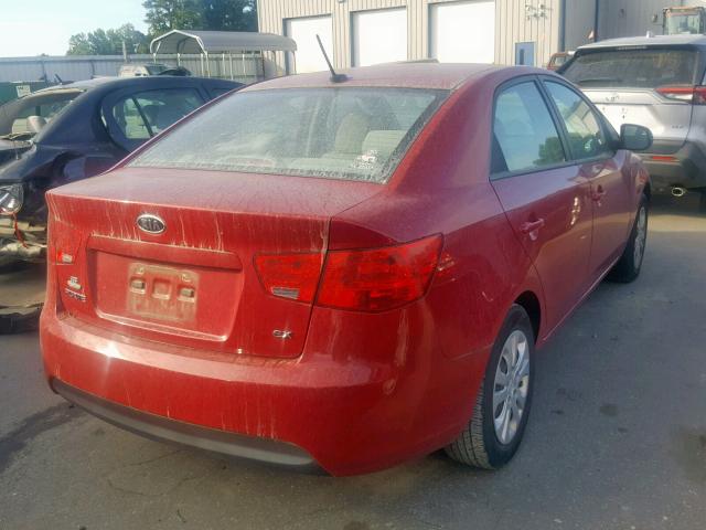 KNAFU4A24D5726567 - 2013 KIA FORTE EX RED photo 4