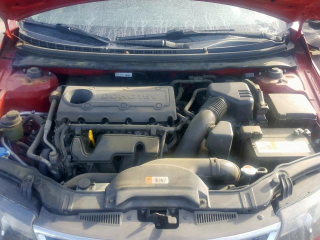 KNAFU4A24D5726567 - 2013 KIA FORTE EX RED photo 7