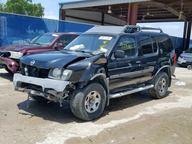 5N1DD28T52C595974 - 2002 NISSAN XTERRA XE BLACK photo 2