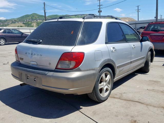 JF1GG68512H802287 - 2002 SUBARU IMPREZA OU SILVER photo 4