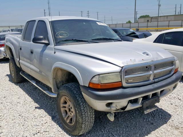 1D7HG38N14S764228 - 2004 DODGE DAKOTA QUA SILVER photo 1