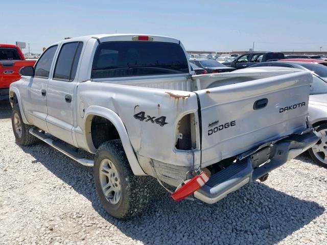 1D7HG38N14S764228 - 2004 DODGE DAKOTA QUA SILVER photo 3