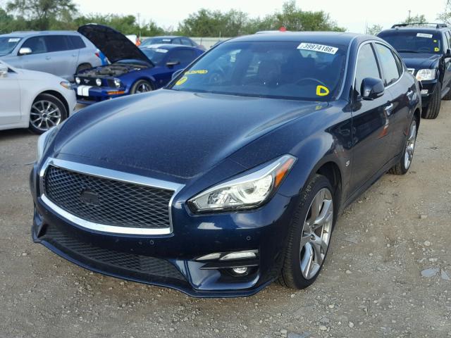 JN1BY1AR3FM561480 - 2015 INFINITI Q70 3.7 BLUE photo 2