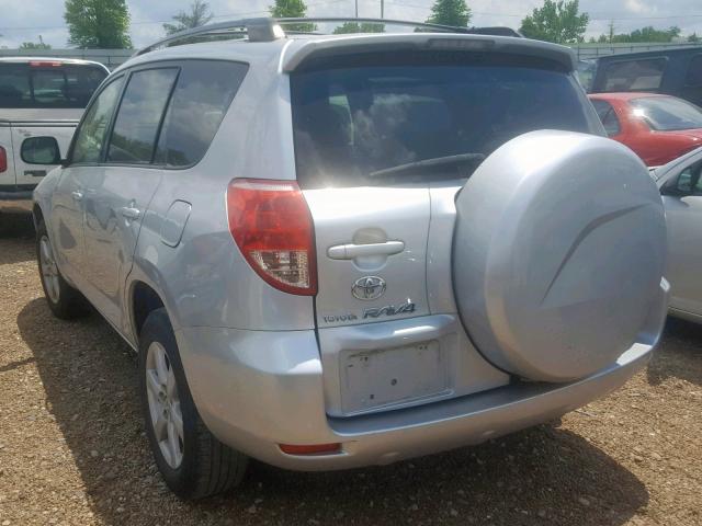 JTMZK31V276009335 - 2007 TOYOTA RAV4 LIMIT SILVER photo 3