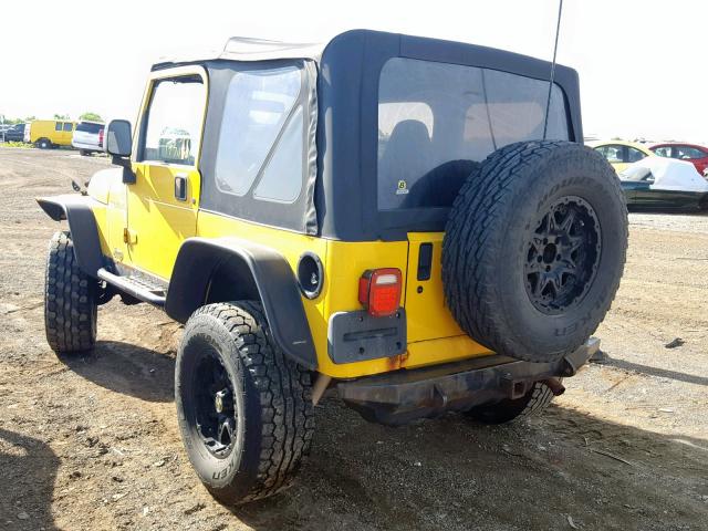 1J4FA29P5YP746119 - 2000 JEEP WRANGLER / YELLOW photo 3