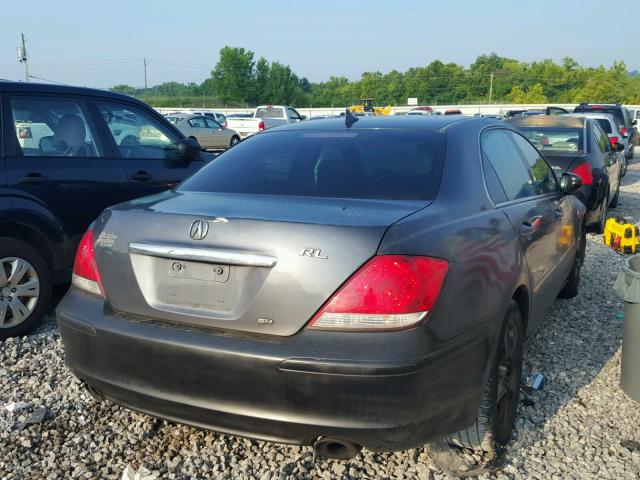 JH4KB16516C001711 - 2006 ACURA RL GRAY photo 4