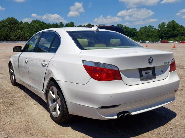 WBANE535X7CW67353 - 2007 BMW 525 I WHITE photo 3