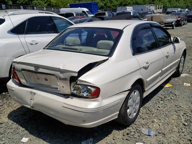 KMHWF25S74A058682 - 2004 HYUNDAI SONATA GL WHITE photo 4