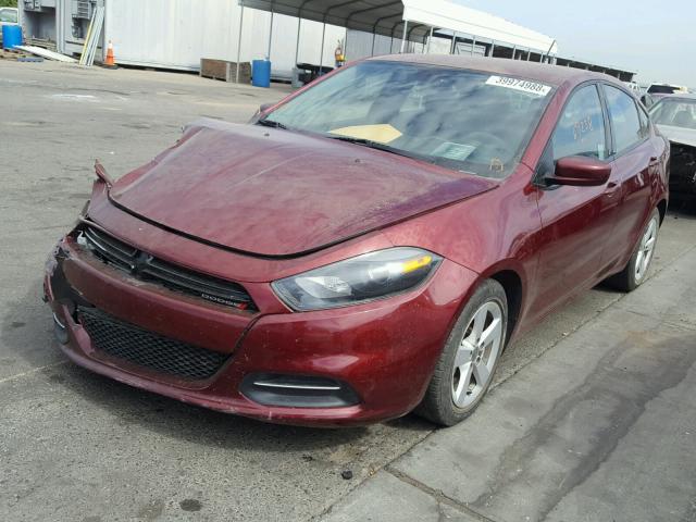 1C3CDFBB1FD279368 - 2015 DODGE DART SXT MAROON photo 2