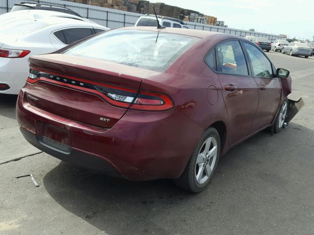 1C3CDFBB1FD279368 - 2015 DODGE DART SXT MAROON photo 4