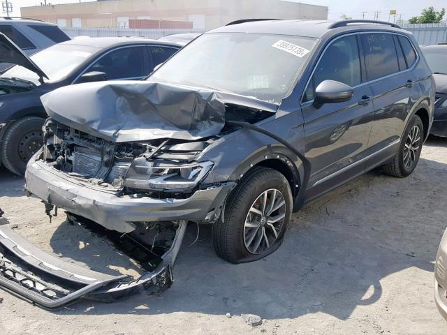 3VV2B7AXXKM077595 - 2019 VOLKSWAGEN TIGUAN SE GRAY photo 2