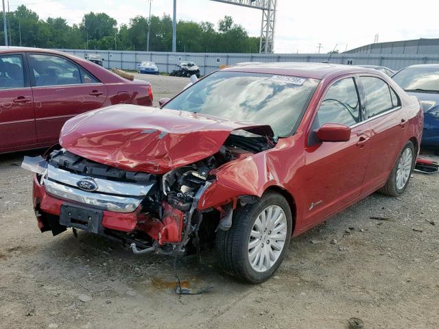 3FADP0L36BR319270 - 2011 FORD FUSION HYB MAROON photo 2