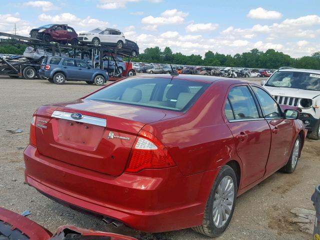 3FADP0L36BR319270 - 2011 FORD FUSION HYB MAROON photo 4