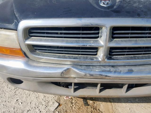 1B7GL22X8XS254176 - 1999 DODGE DAKOTA BLACK photo 9