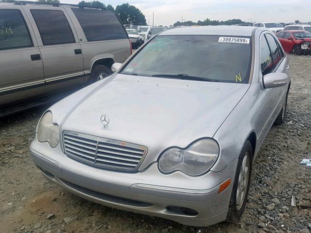 WDBRF61J93F396767 - 2003 MERCEDES-BENZ C 240 SILVER photo 2