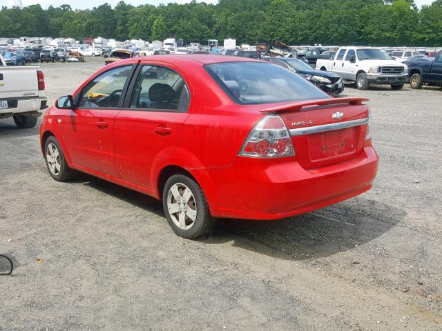 KL1TD56688B159544 - 2008 CHEVROLET AVEO BASE Qırmızı foto 3