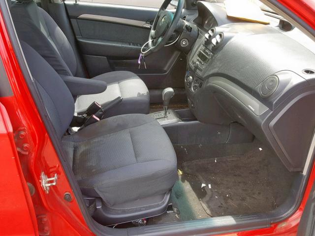 KL1TD56688B159544 - 2008 CHEVROLET AVEO BASE Qırmızı foto 5