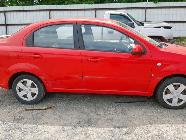 KL1TD56688B159544 - 2008 CHEVROLET AVEO BASE Qırmızı foto 9