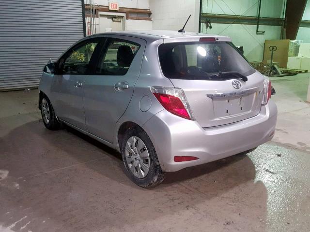 JTDKTUD3XCD507884 - 2012 TOYOTA YARIS SILVER photo 3